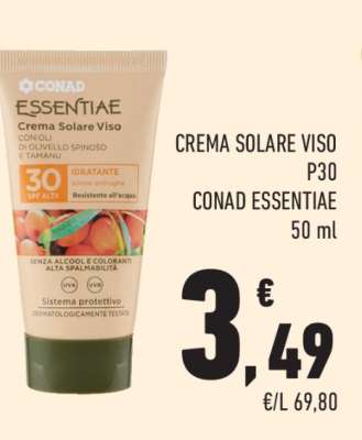 CREMA SOLARE VISO P30 CONAD ESSENTIAE 50 ml