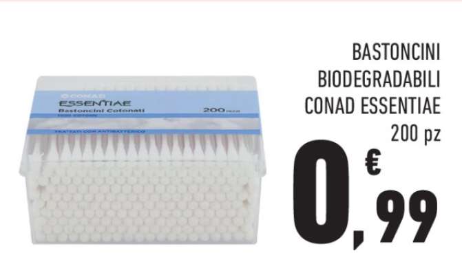 BASTONCINI BIODEGRADABILI CONAD ESSENTIAE