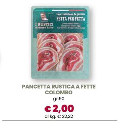 PANCETTA RUSTICA A FETTE COLOMBO
