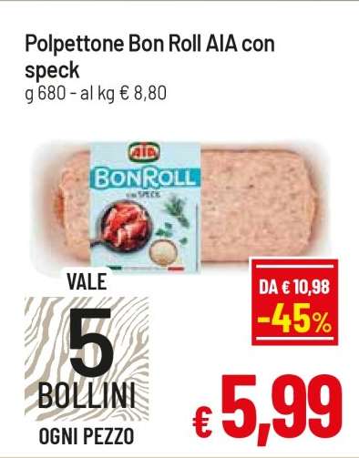 Polpettone Bon Roll AIA con speck