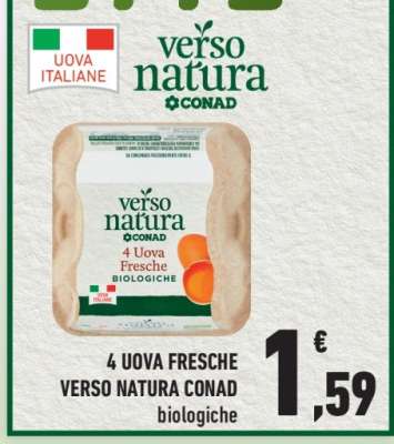 4 UOVA FRESCHE VERSO NATURA CONAD
