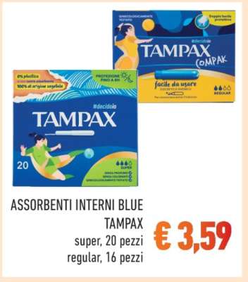 ASSORBENTI INTERNI BLUE TAMPAX