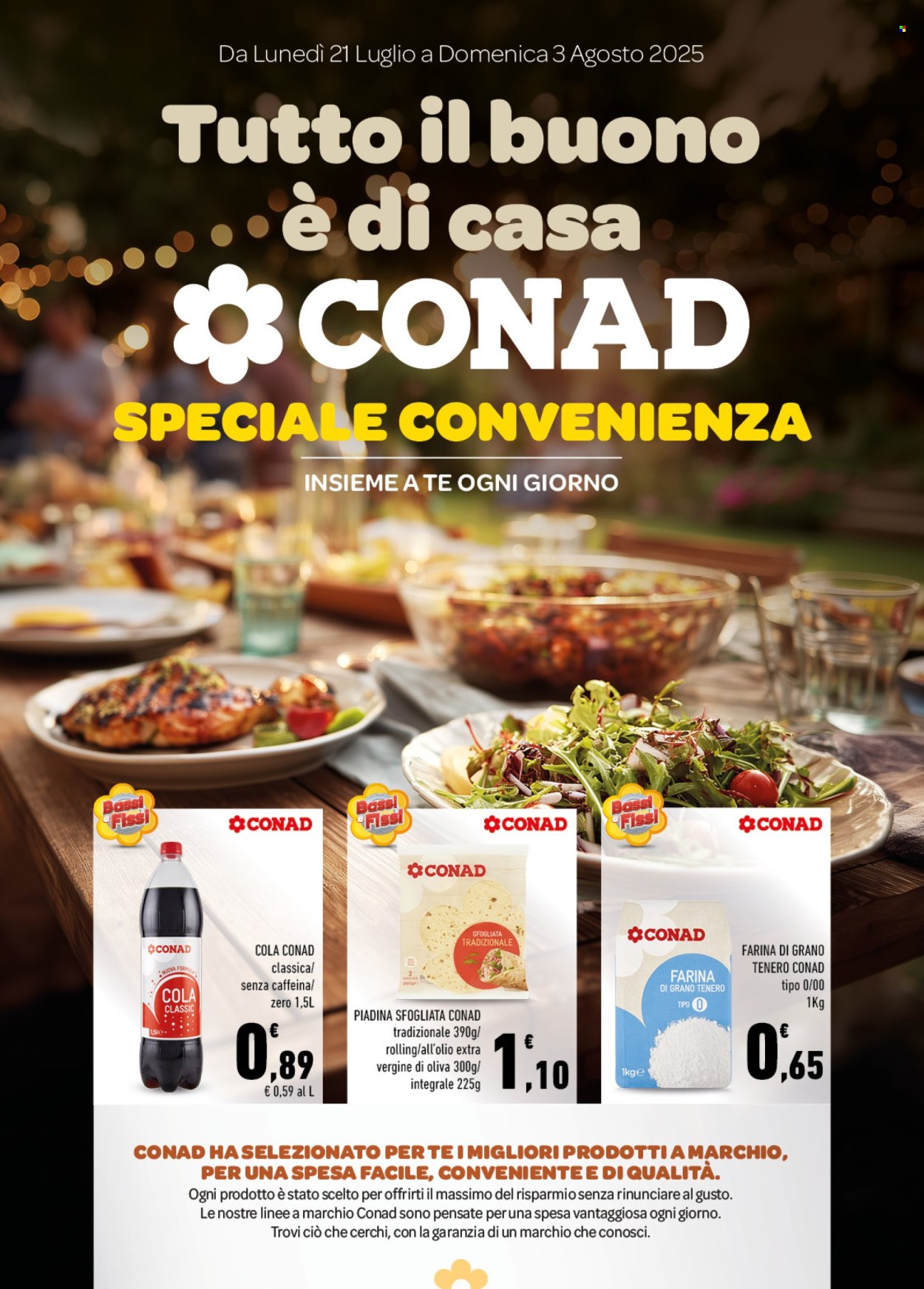 Volantino Conad - 21/7/2025 - 3/8/2025. Pagina 1