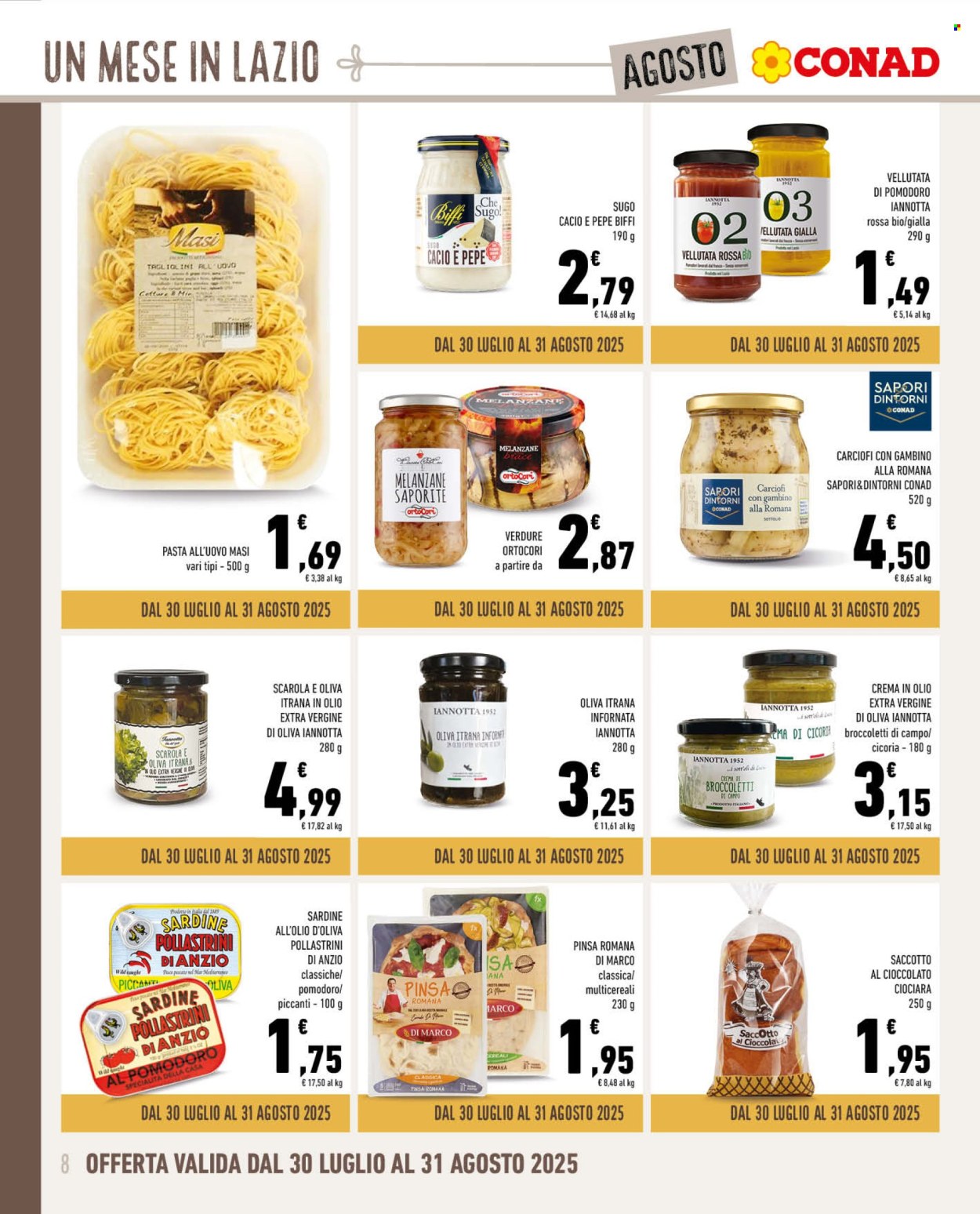 Volantino Conad - 30/7/2025 - 31/8/2025. Pagina 8