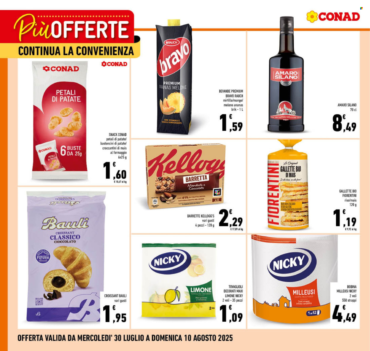 Volantino Conad - 30/7/2025 - 10/8/2025. Pagina 1