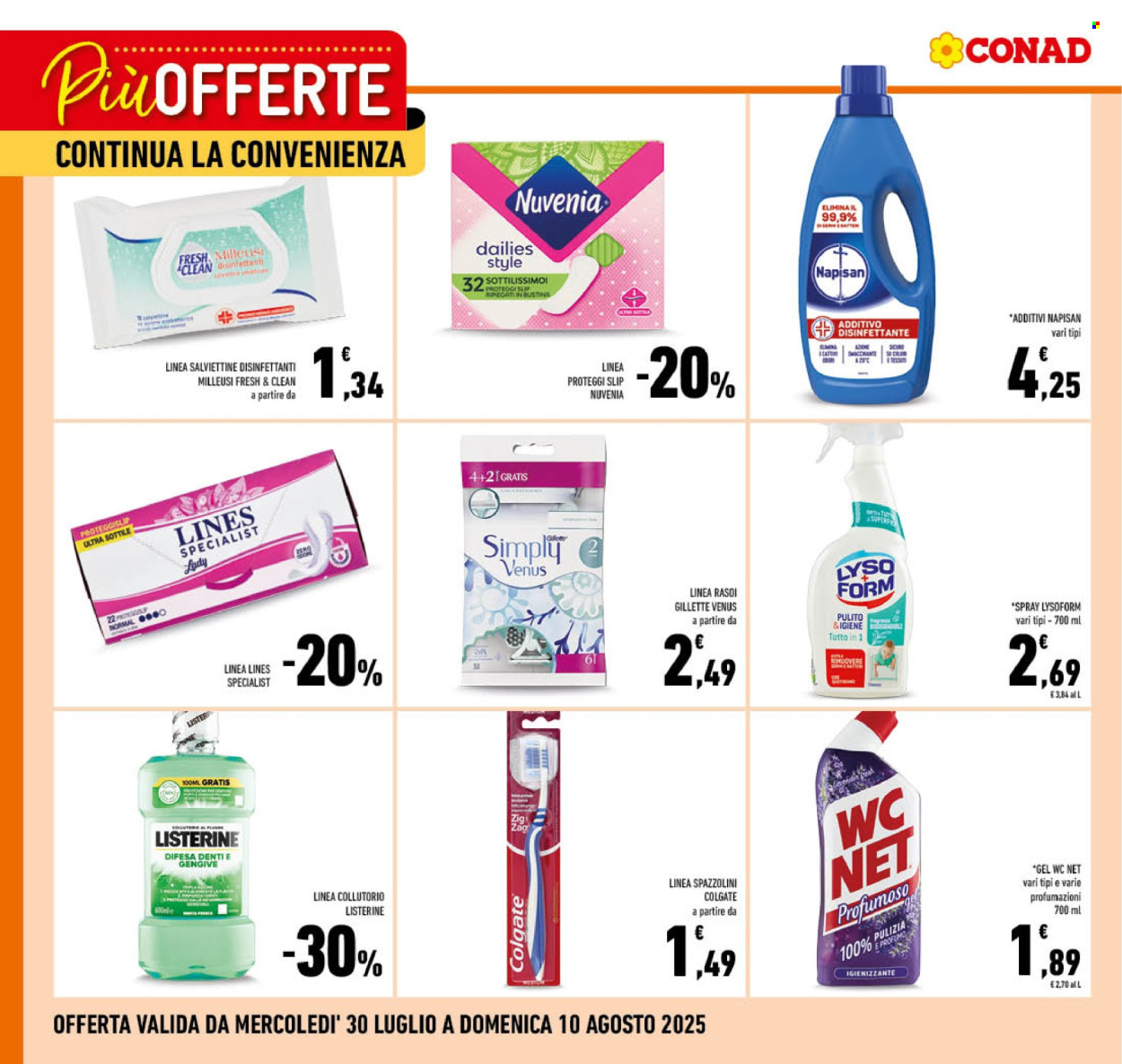 Volantino Conad - 30/7/2025 - 10/8/2025. Pagina 2