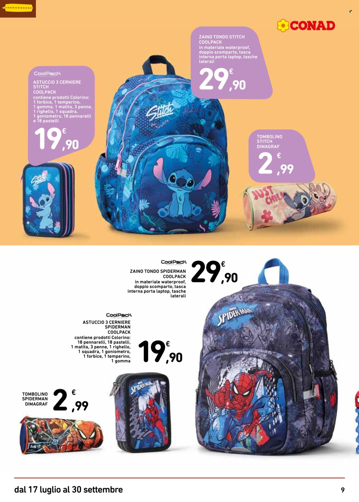 Volantino Conad - 17/7/2025 - 30/9/2025. Pagina 9