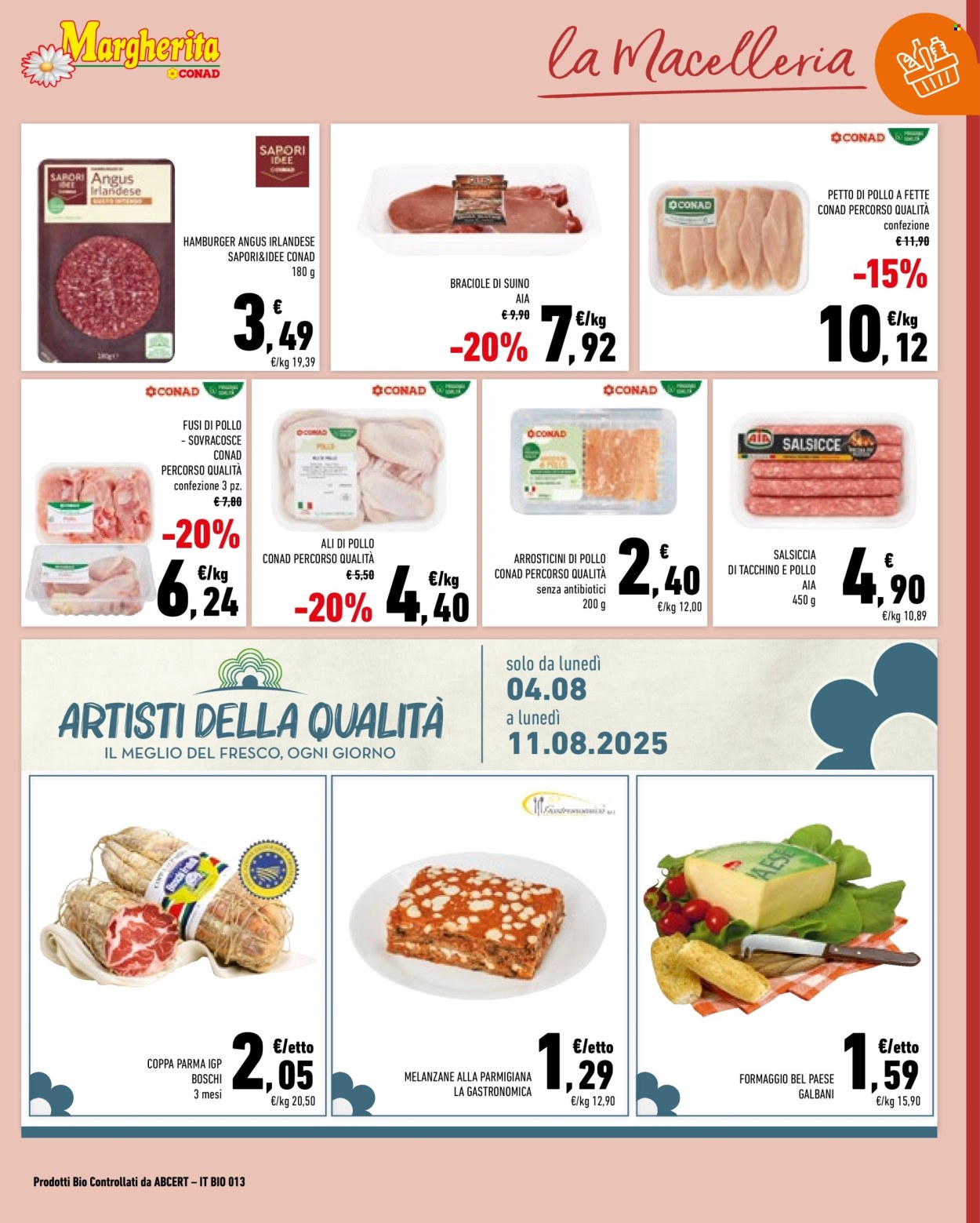 Volantino Margherita Conad - 29/7/2025 - 11/8/2025. Pagina 3