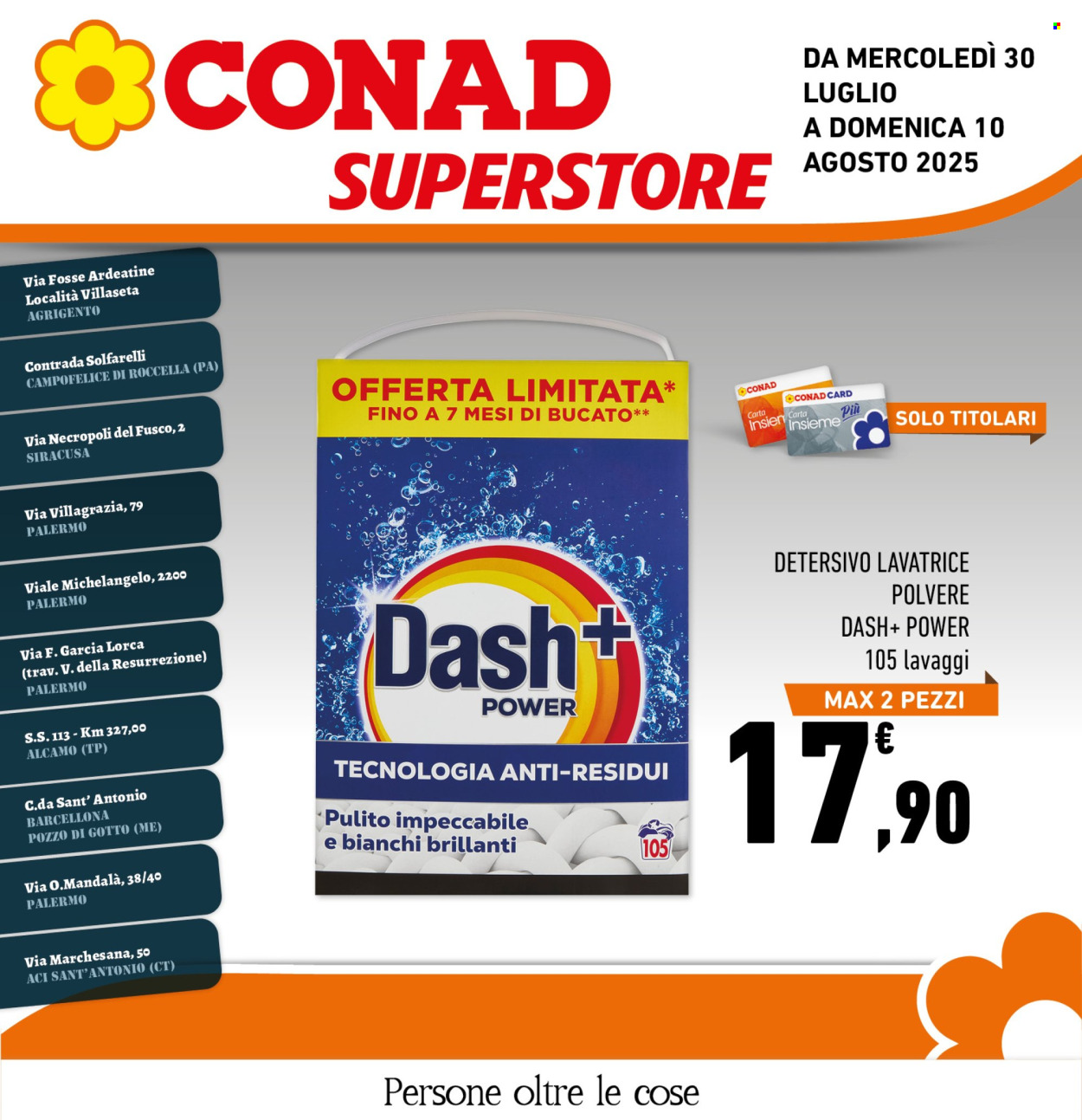 Volantino Conad Superstore - 30/7/2025 - 10/8/2025. Pagina 1