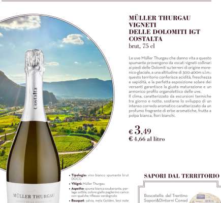 MÜLLER THURGAU VIGNETI DELLE DOLOMITI IGT COSTALTA