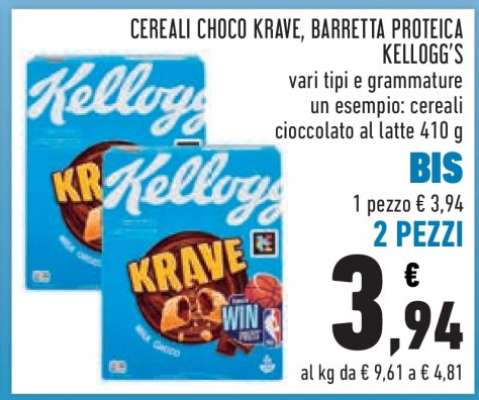 Cereali Choco Krave, Barretta Proteica Kellogg's