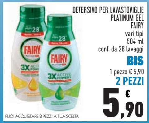 Detersivo per Lavastoviglie Platinum Gel Fairy