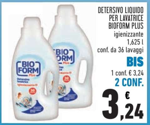 DETERSIVO LIQUIDO PER LAVATRICE BIOFORM PLUS
