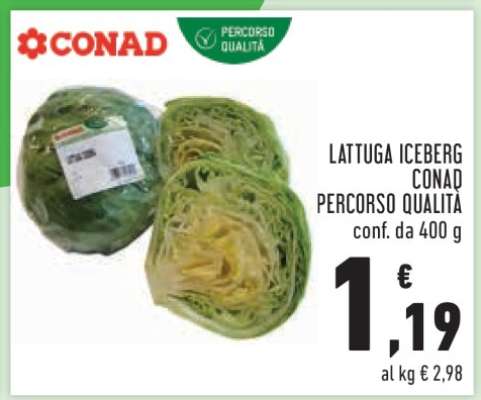 LATTUGA ICEBERG CONAD PERCORSO QUALITÀ