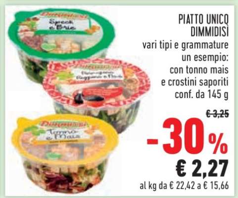 PIATTO UNICO DIMMIDISI