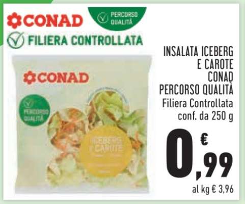 INSALATA ICEBERG E CAROTE CONAD PERCORSO QUALITÀ