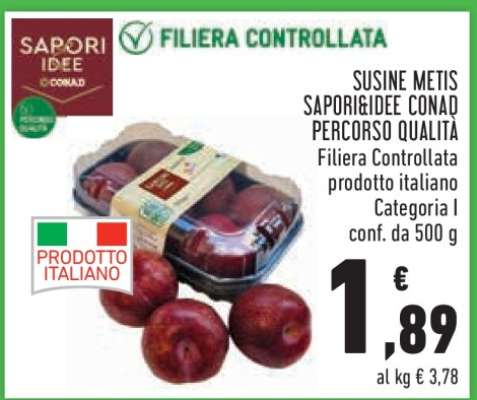 SUSINE METIS SAPORI&IDEE CONAD PERCORSO QUALITÀ