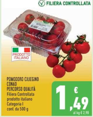 Pomodoro Ciliegino Conad Percorso Qualità