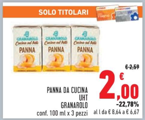 PANNA DA CUCINA UHT GRANAROLO