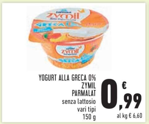 Yogurt alla Greca 0% Zymil Parmalat