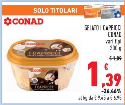 GELATO I CAPRICCI CONAD