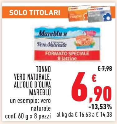 MAREBLU TONNO VERO NATURALE