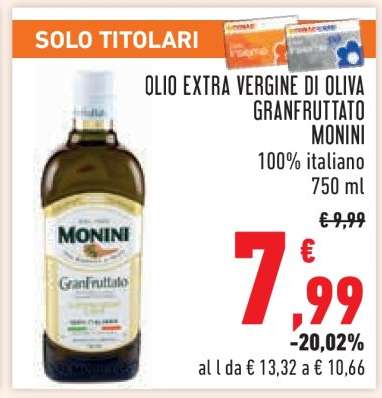 Olio Extra Vergine di Oliva GranFruttato Monini