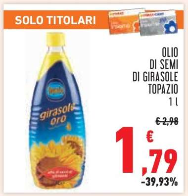 Olio di Semi di Girasole Topazio