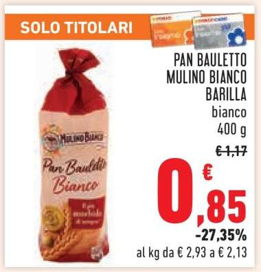 PAN BAULETTO MULINO BIANCO BARILLA