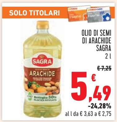 Olio di Semi di Arachide Sagra