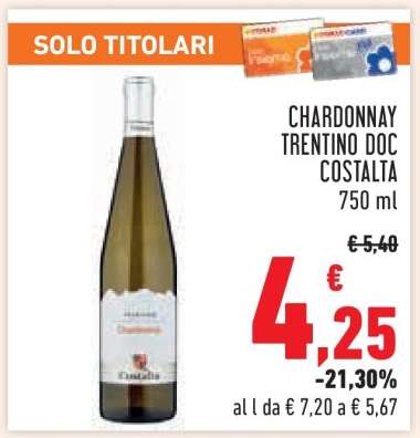 Chardonnay Trentino DOC Costalta