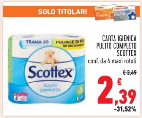 Carta Igienica Pulito Completo Scottex