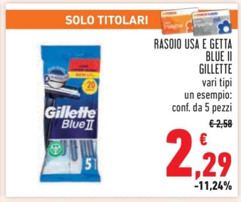 Rasoio Usa e Getta Blue II Gillette