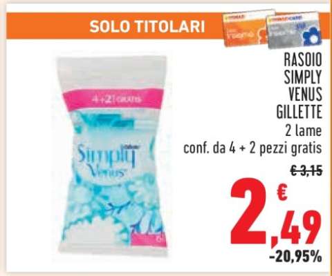 RASOIO SIMPLY VENUS GILLETTE