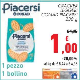 CRACKER LEGGERI CONAD PIACERSI
