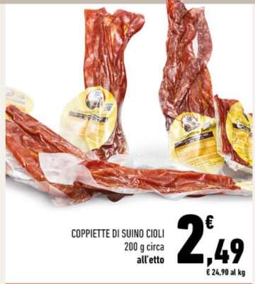 COPPIETTE DI SUINO CIOLI