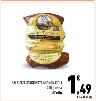 SALSICCIA STAGIONATA MIGNON CIOLI