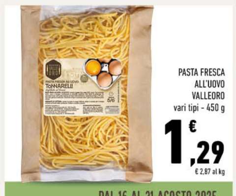 PASTA FRESCA ALL'UOVO VALLEORO