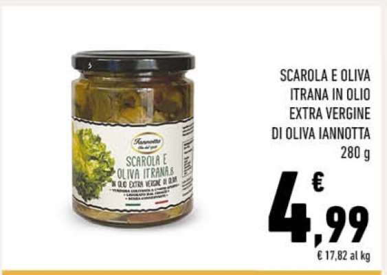 Scarola e Oliva Itrana in Olio Extra Vergine di Oliva Iannotta