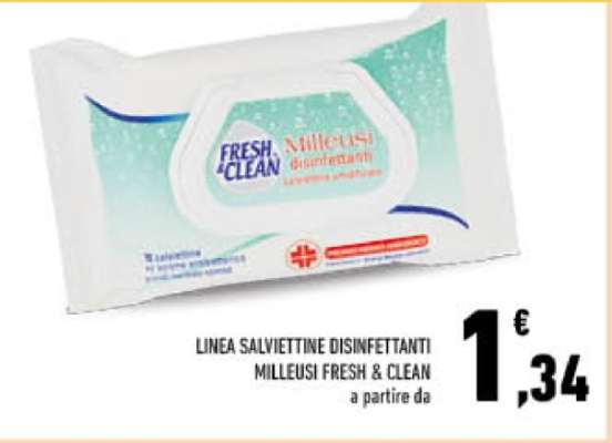 LINEA SALVIETTINE DISINFETTANTI MILLEUSI FRESH & CLEAN