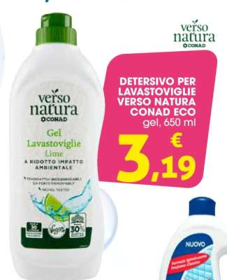 DETERSIVO PER LAVASTOVIGLIE VERSO NATURA CONAD ECO