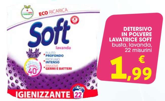 Detersivo in polvere lavatrice Soft