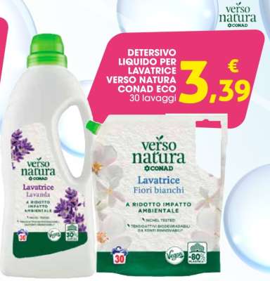 Detersivo liquido per lavatrice Verso Natura Conad Eco