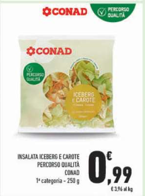 INSALATA ICEBERG E CAROTE PERCORSO QUALITÀ CONAD
