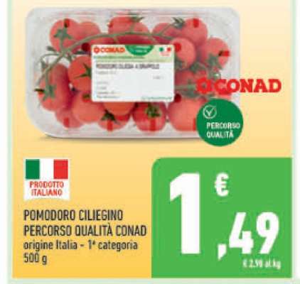 POMODORO CILIEGINO PERCORSO QUALITÀ CONAD