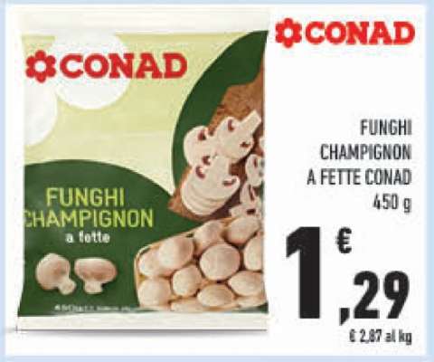 FUNGHI CHAMPIGNON A FETTE CONAD