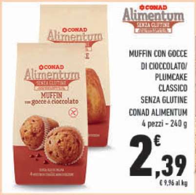 Muffin con gocce di cioccolato