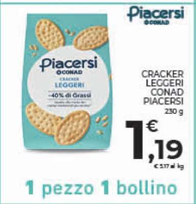 CRACKER LEGGERI CONAD PIACERSI
