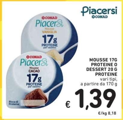 MOUSSE 17G PROTEINE O DESSERT 20 G PROTEINE