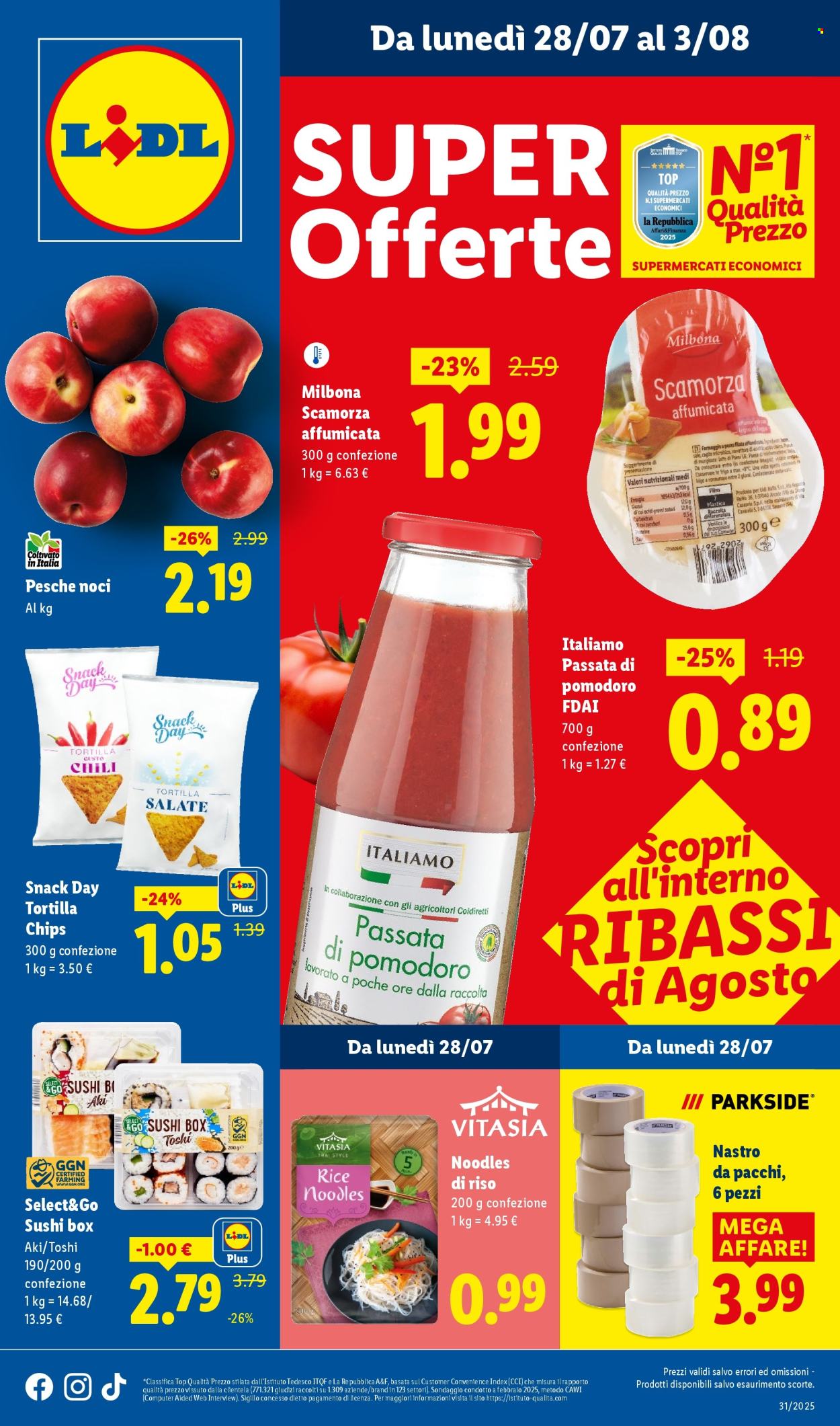 Volantino Lidl - 28/7/2025 - 3/8/2025. Pagina 1
